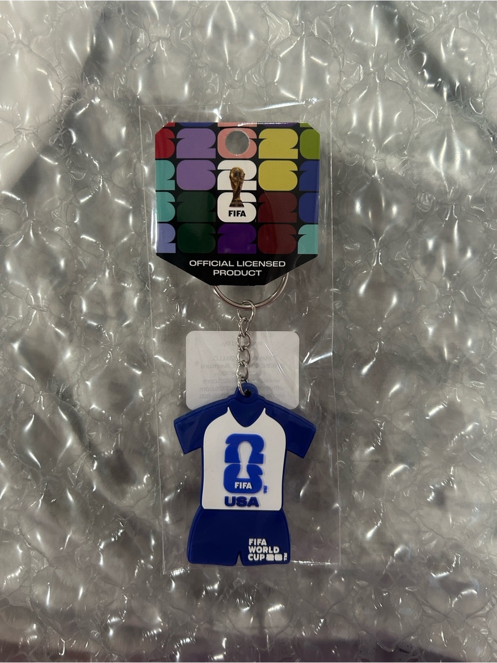 FIFA OFFICIAL USA Blue & White Jersey Keychain. NWT